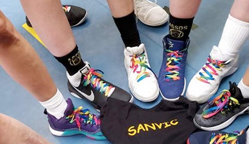 Action contre l'homophobie dans le sport au Havre (Pride en Caux)