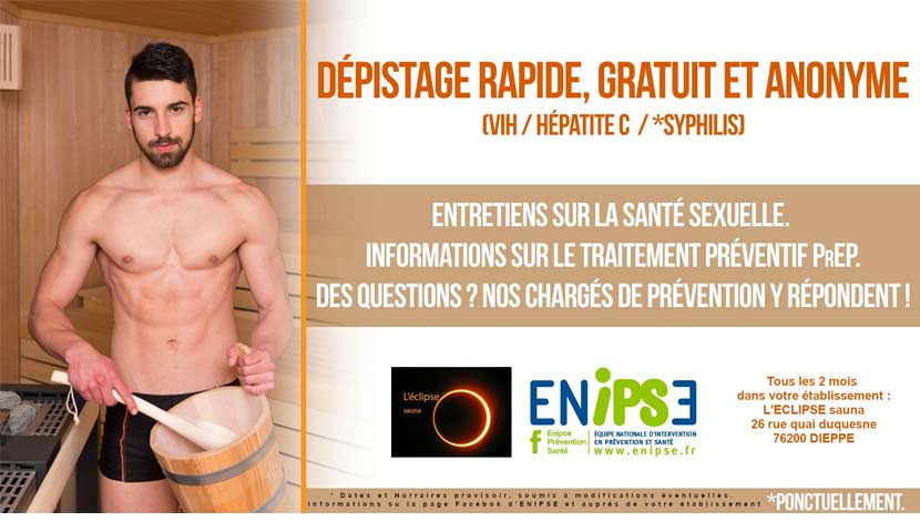 Dépistage vih, sauna Eclipse