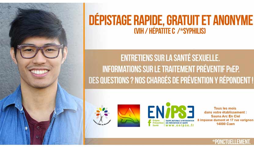Dépistage vih, sauna arc en ciel