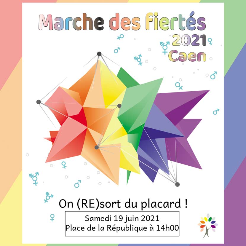 affiche de la Pride 2021 de Caen