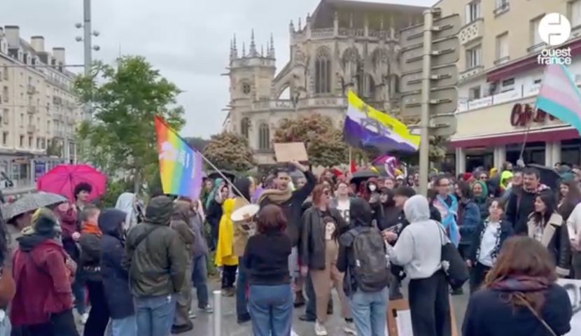 Manifestation trans à Caen 